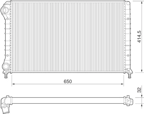 Radiator, engine cooling